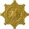 Ekena Millwork Antilles Ceiling Medallion (Fits Canopies up to 6"), Hand-Painted Rich Gold, 38 1/4"OD x 1 1/2"P CM38ANRGS - alternate 1
